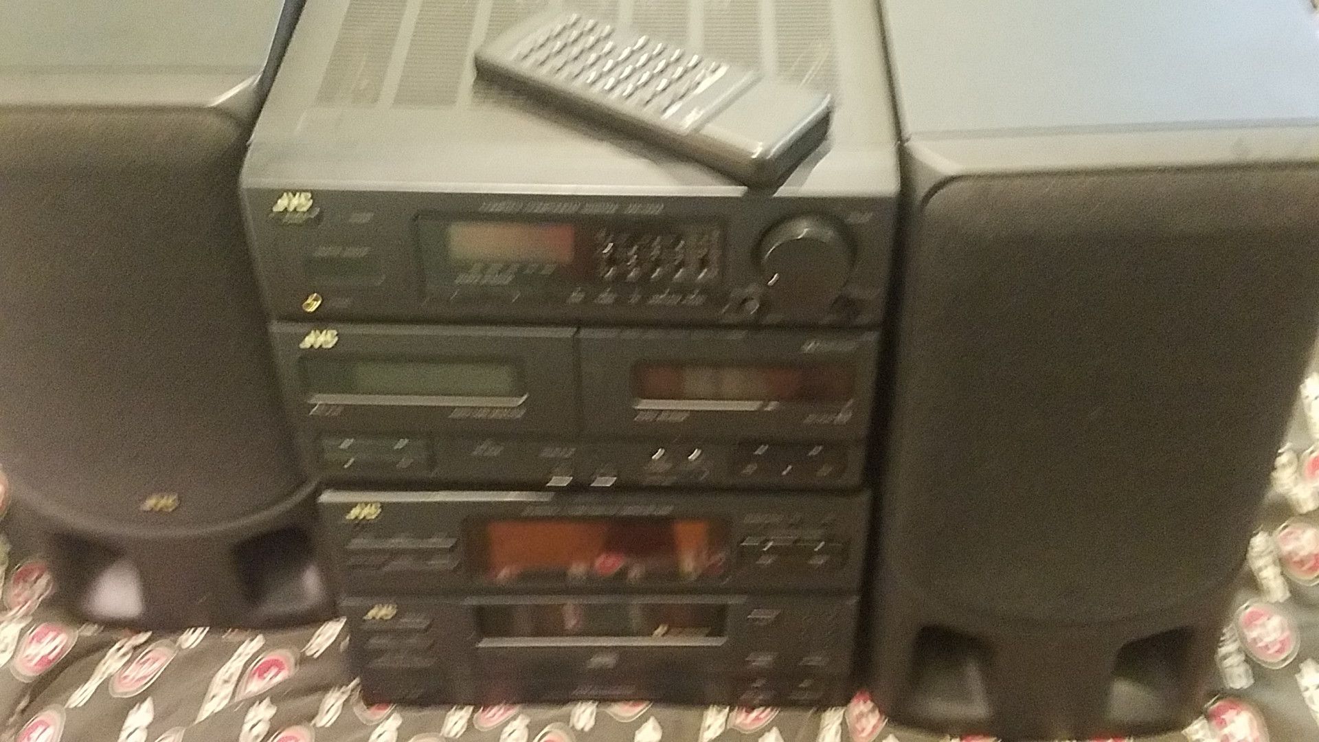 JVC MX-55M Vintage High-End Compact Component System w/ Speakers 6 CD Cassette +