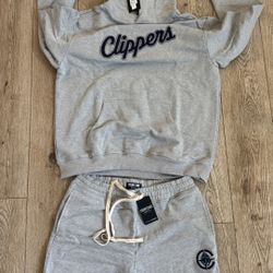 Brand New LA Clippers Sweat Short Set XL