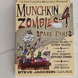 New Munchkin Zombies 4 Spare Parts Expansion Steve Jackson Game w/Minor Shelfwear 