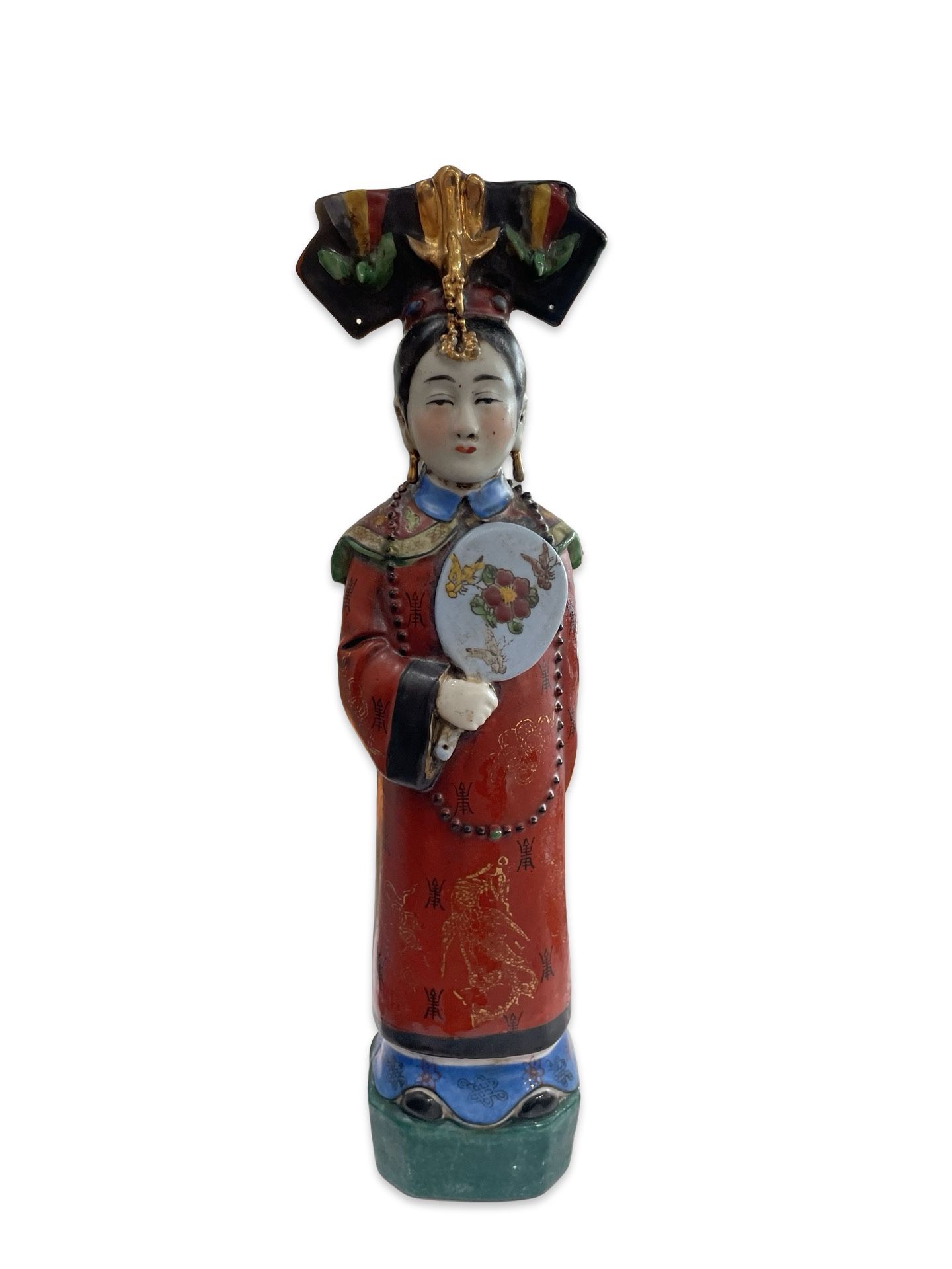 Chinese EmpressPorcelain Figurine Famille Rose Style