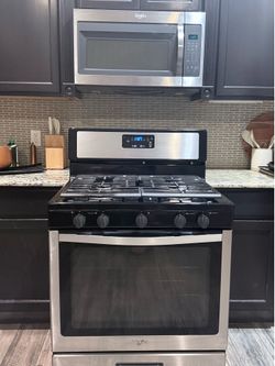 Whirpool over rage microwave and oven stove