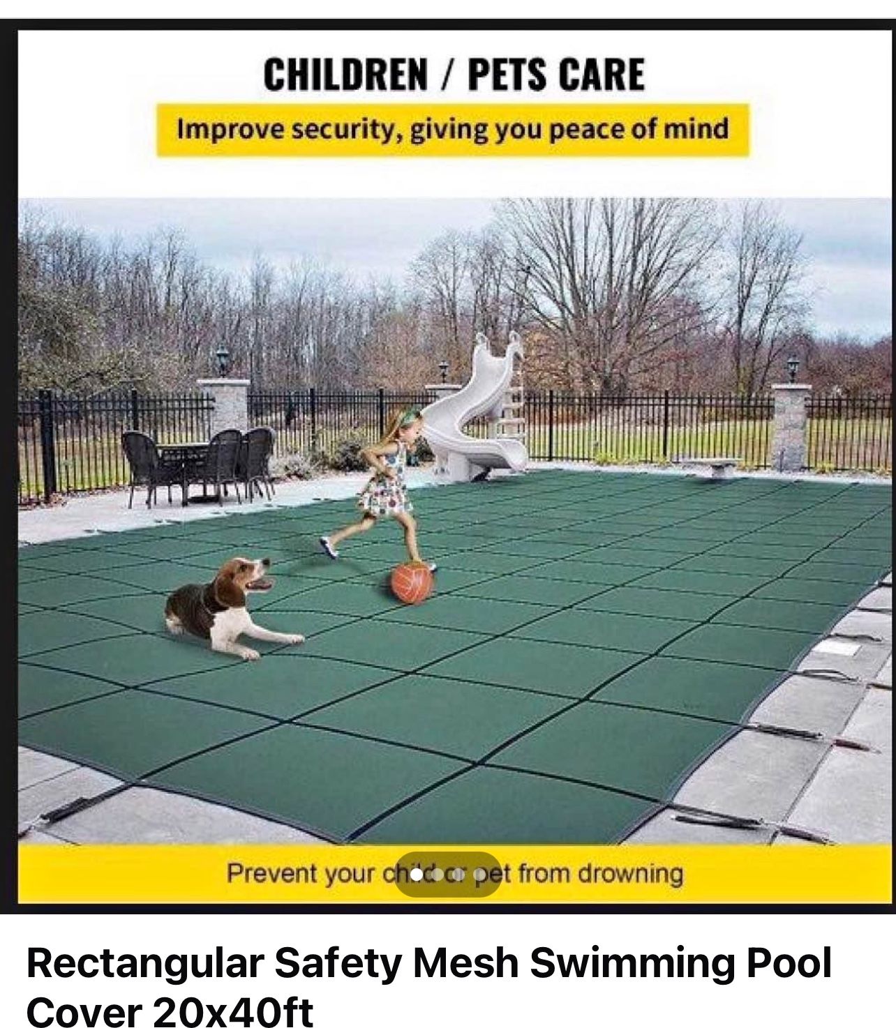 Inground Pool Rectangle, Safety Pool Covers 20x40