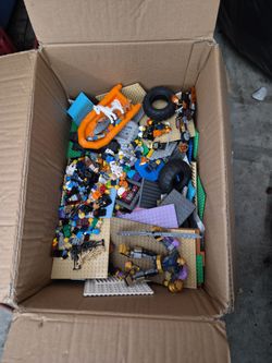 Large Lot of LEGO Pieces and Minifigures