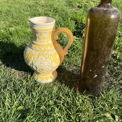 Vase and bottle