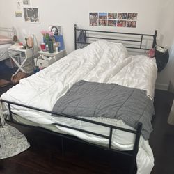Full bed frame and mattress 