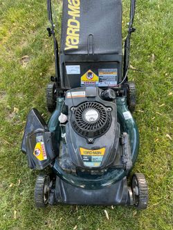 Yard man push lawnmower