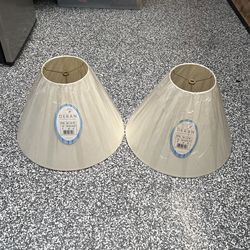 Lamp Shade Pair Cream White