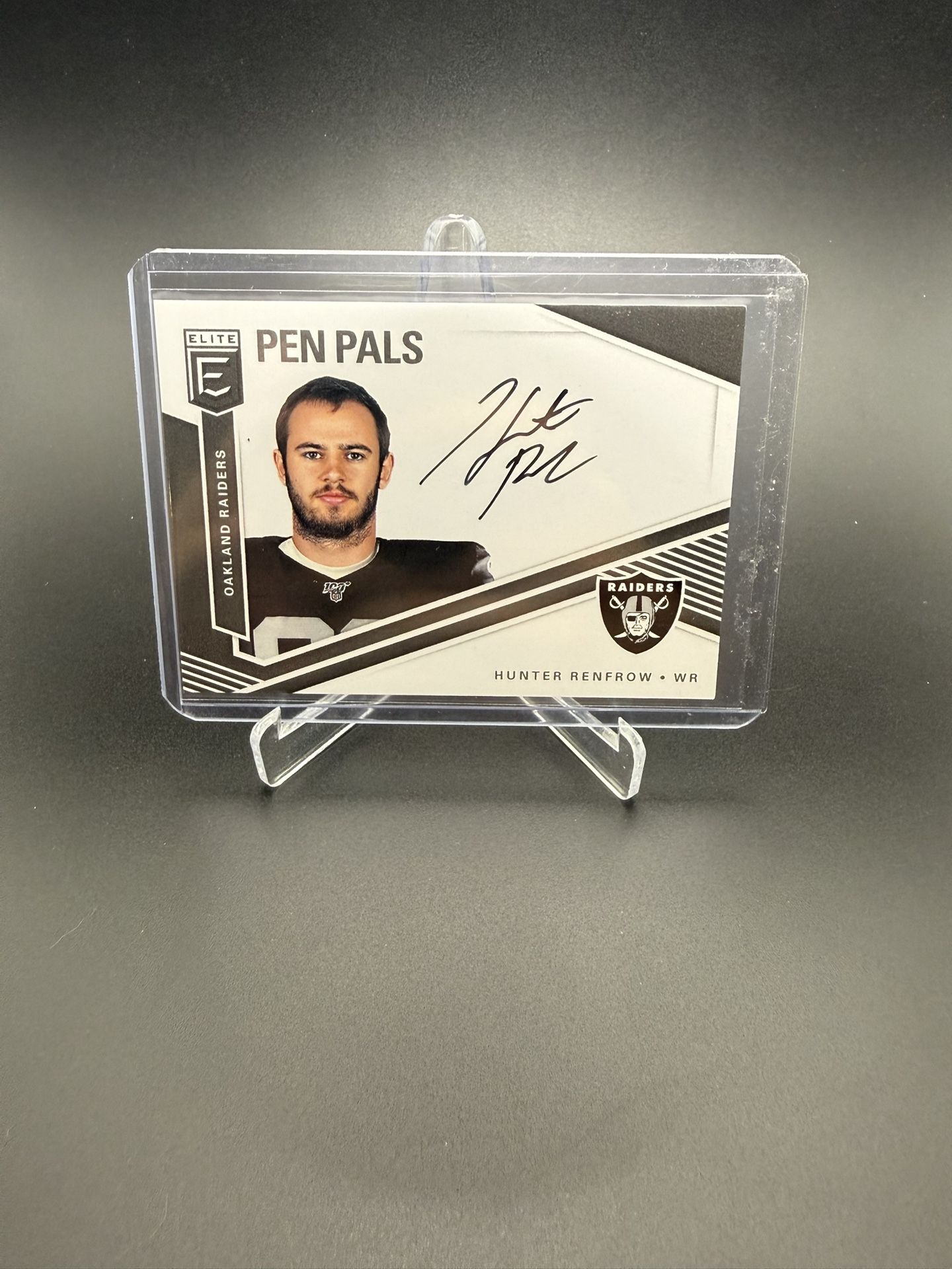 2019 Donruss Elite Hunter Renfrow Pen Pals Autographe Oakland Raiders