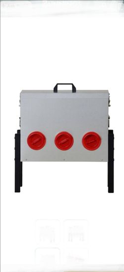 30 Lb Automatic Chicken Feeder Metal 6  Ports