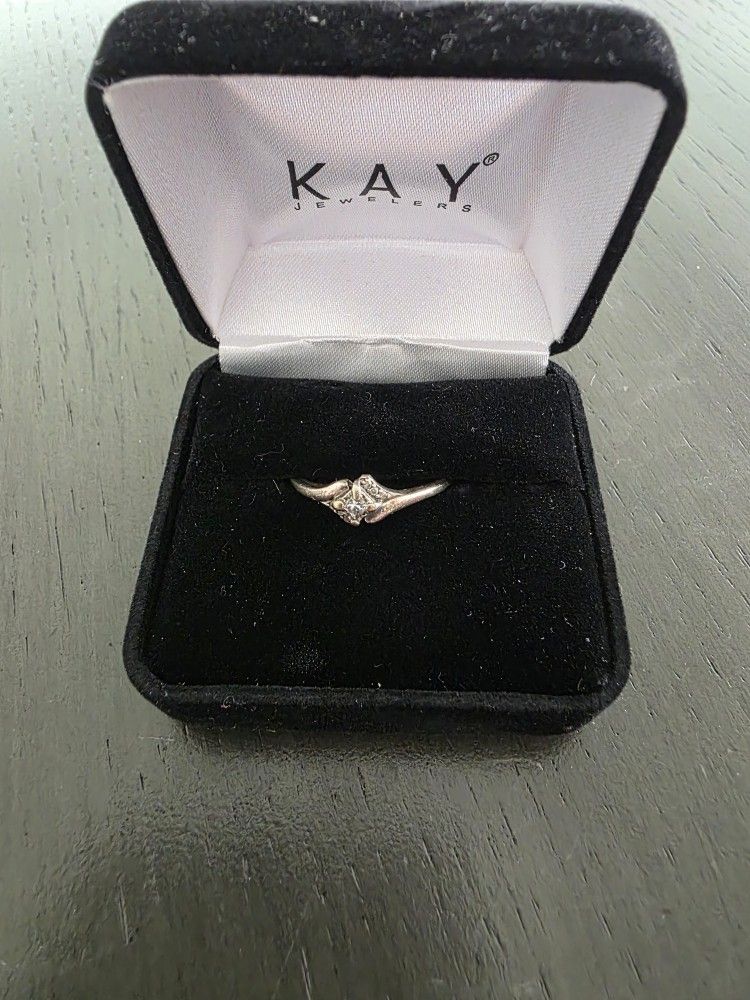 Sterling Silver Diamond Ring