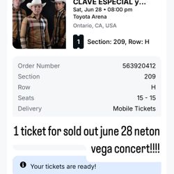 neton vega tickets 