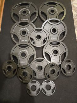 255lb Fitness Gear Olympic Weight Plates Set
