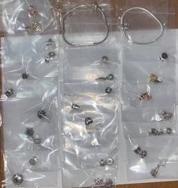 PANDORA Charms HUGE LOT , DISNEY, VEGAS, MOM, PET, HEART , & BELLE ETOILE 925