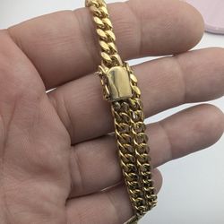 Solid Chain 18K 20 "X6mm. Gf. Titanium base.
