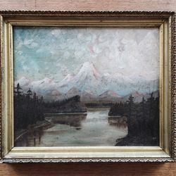 Primitive Antique Landscape Painting
