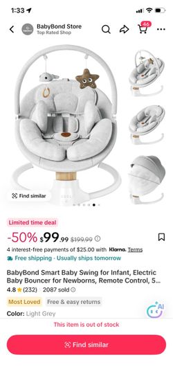 Baby swing and baby bassinet