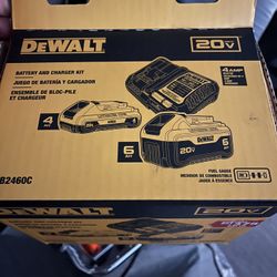 Dewalt Batteries set 4+6ah With Charger 