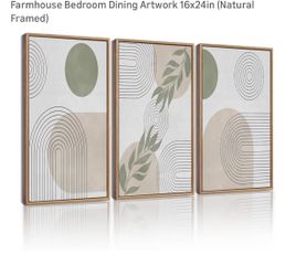 New set of 3 large paintings pictures prints canvas images floral 16x24