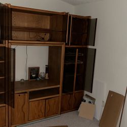Oak Entertainment Center Must Sell Moving