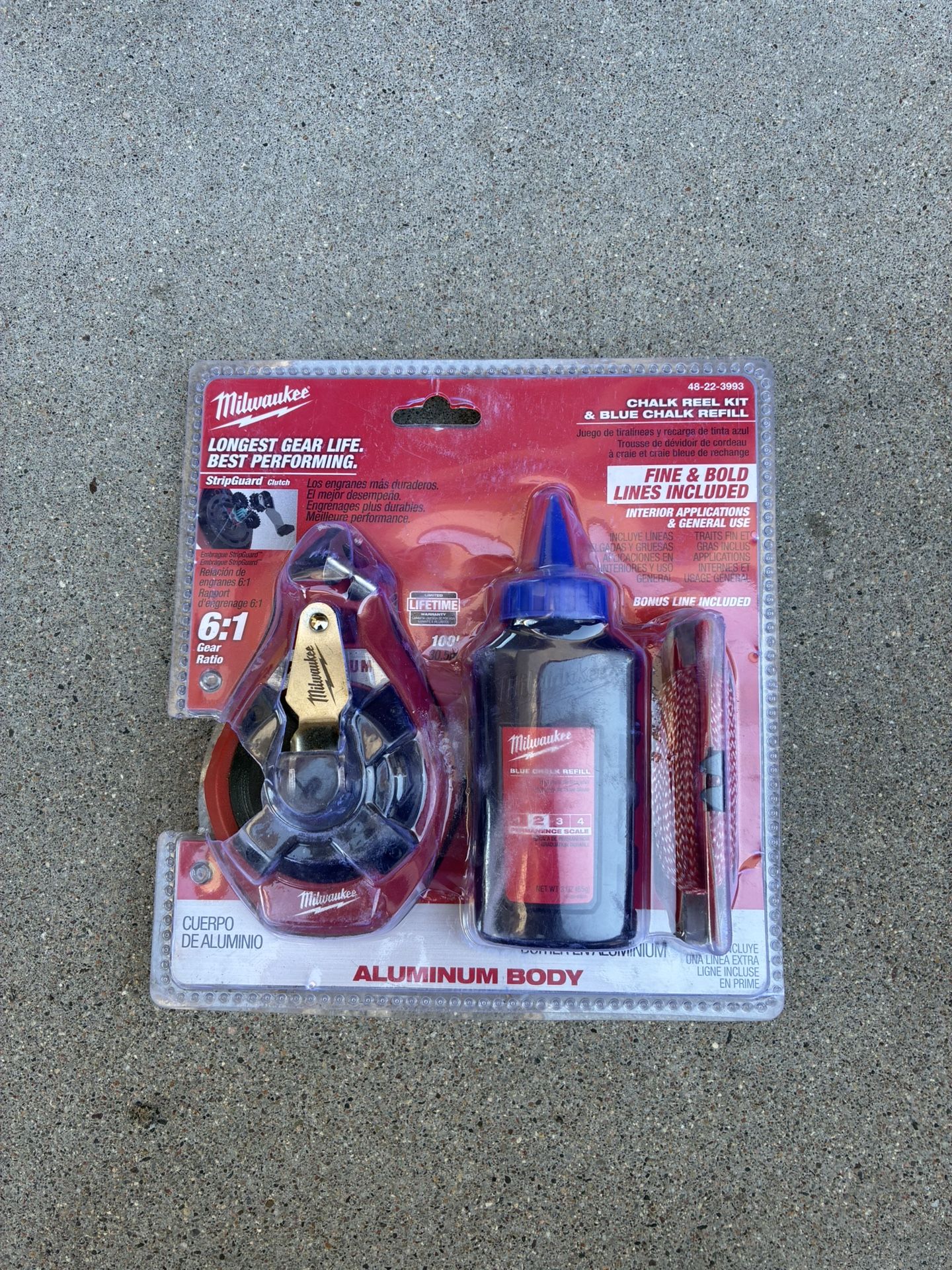 Milwaukee Chalk Reel Kit & Blue Chalk Refill 
