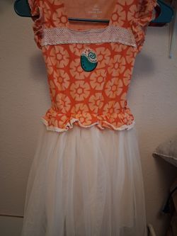 Disney Princess Girls Moana  Dress w/ Flutter Sleeves size  7/8
