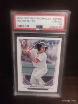 2014 Bowman Prospects Mookie Betts rookie card