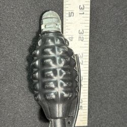 Toy Grenade Black Plastic & Metal Cap Vintage - Taiwan