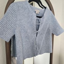 Blue Knit Short Sleeve