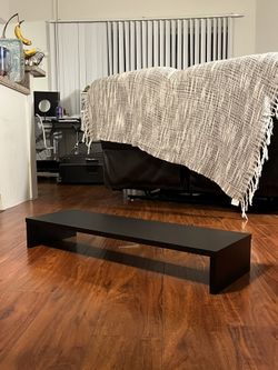 Short Black Wooden Shelves