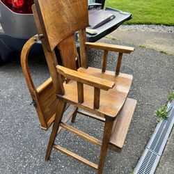 1920S Oak Highchair