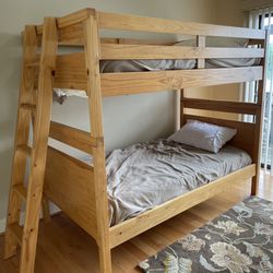 Bunk Bed Solid Wood Natural