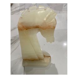 Art Deco Onyx Horse Head Paperweight