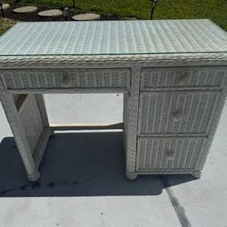Lloyd Loom Wicker Desk Set