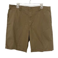 G&M Men's Tan Flat Front Chino Shorts, Sz 40