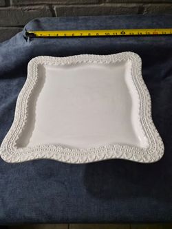 Porcelain Square Cake Pedestal Portuguese