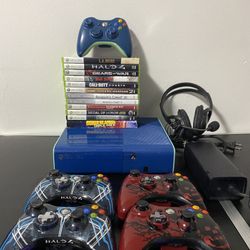 Refurbished Xbox 360 500GB Special Edition Blue Console Bundle