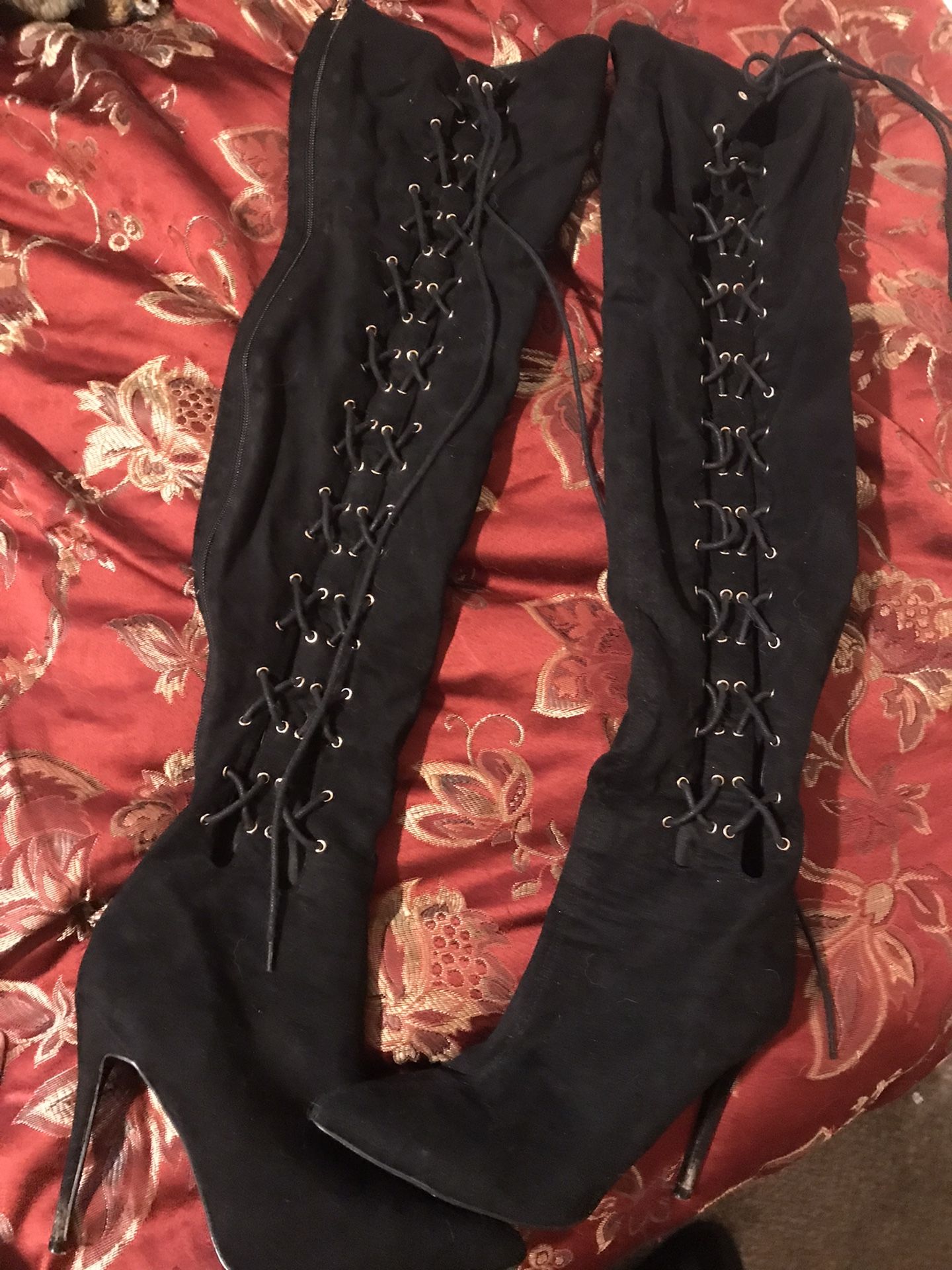 Over The Thigh Suede Boots