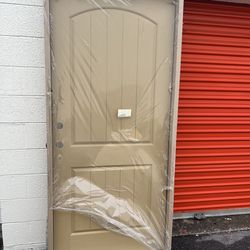 Brand New Exterior Fiberglass Door With PVC Frame 36x80