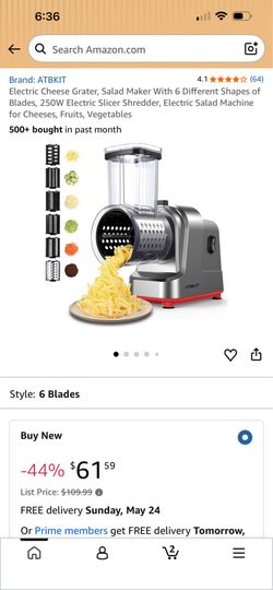 Electric cheese grater & salad maker