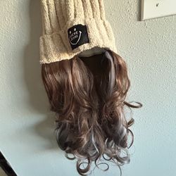 Wig With Beanie Attached 