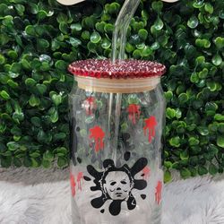 Halloween Custom Made Glass Cup