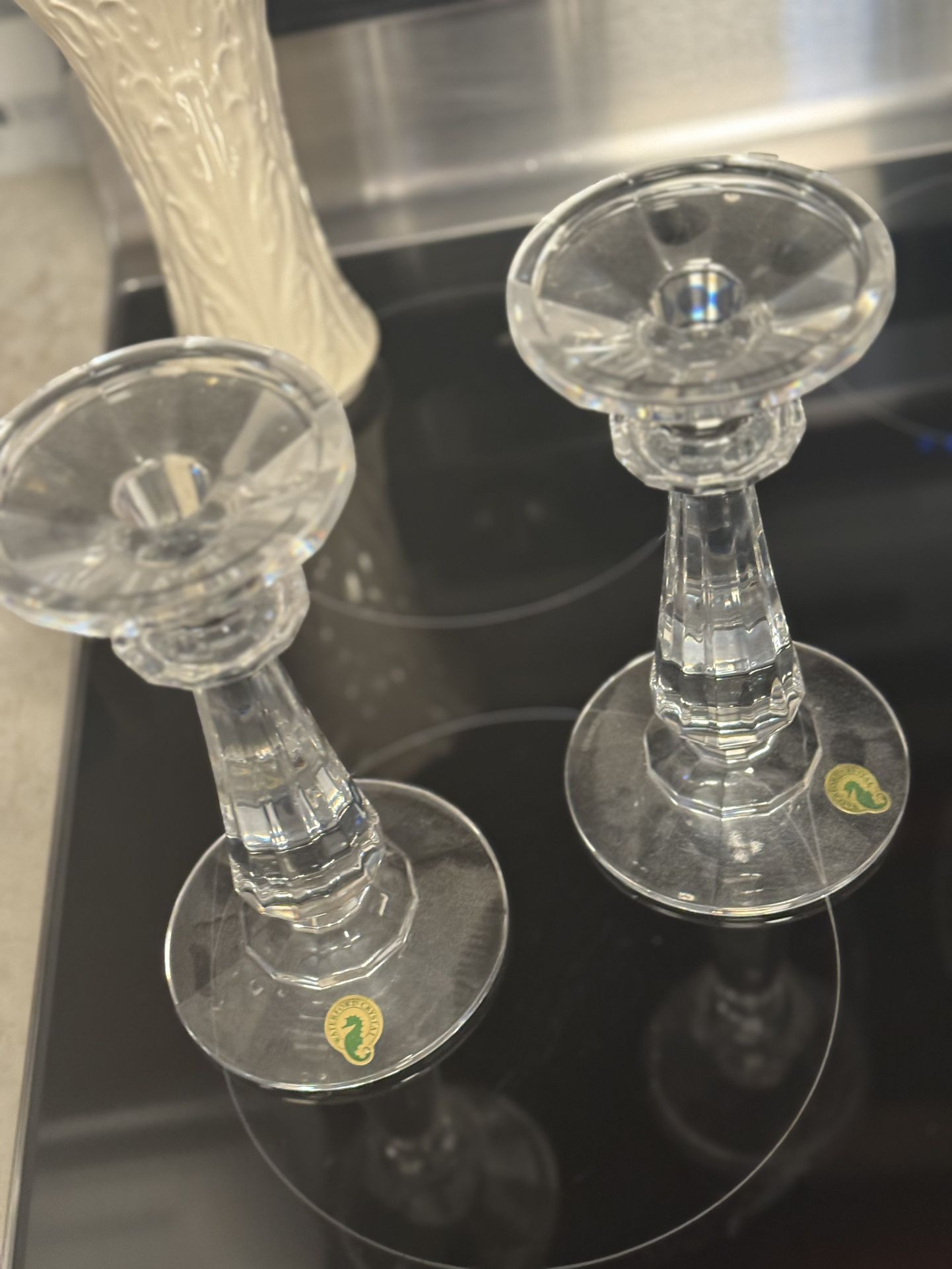 Waterford Crystal Candle Sticks Pair 