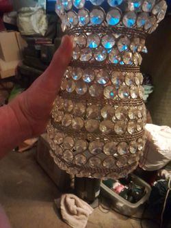 Set of vase and mirrors for your coffee table or for decoration made out of crystals and Metal it's a set