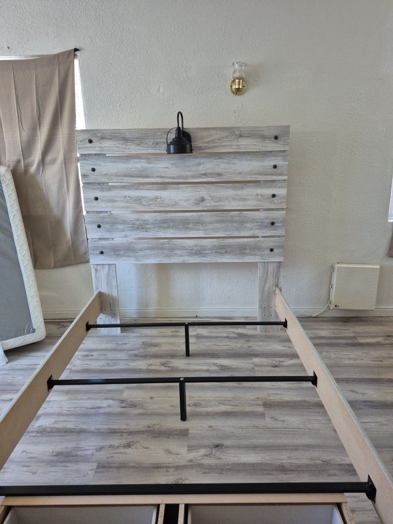 Bed Frame And Dresser With Mirror New