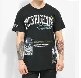 NWT New Men’s Size M Your Highness Graphic Skater T-shirt Tee 100% Cotton 