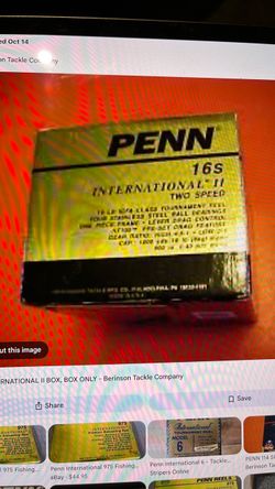 Vintage Penn International 16S Lever Drag Big Game Trolling Reel