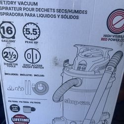 Shop vac 15 gal 5.5 hp