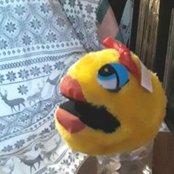 Rare 1982 Original Ms. Pac-man Fleece Hand Puppet 