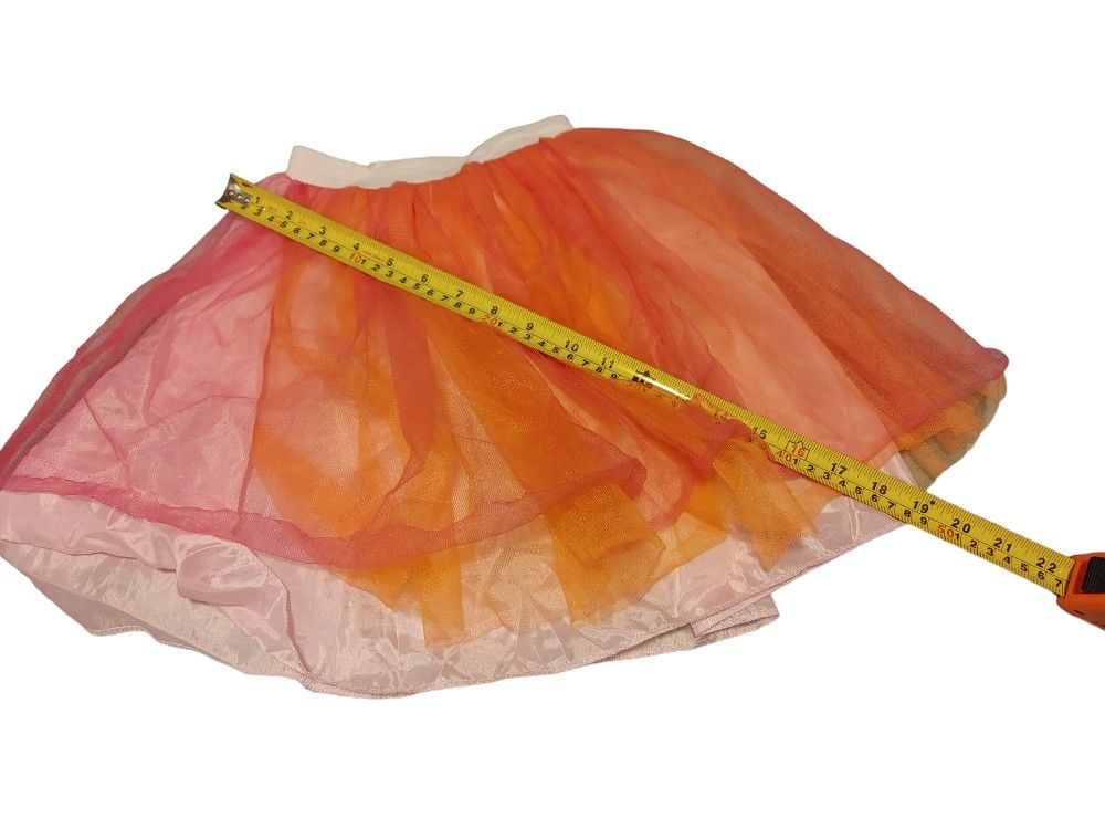 Little Girls Orange And Yellow Halloween Costume Tutu Fits Children 5-6 Years

