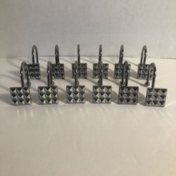 Pyramid Stud Shower Curtain Rings / Hooks